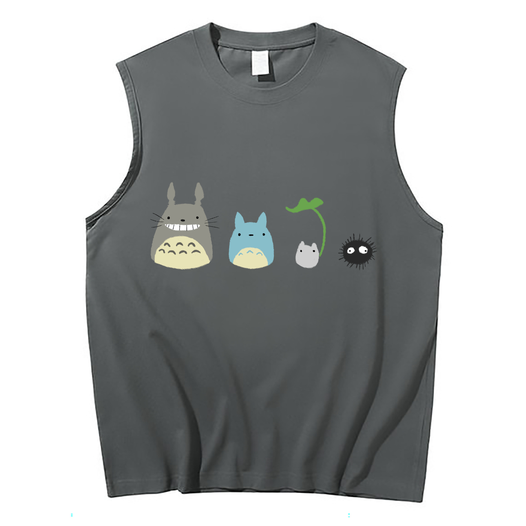 （画像用） となりのトトロ 草壁メイ 草壁サツキ My Neighbor Totoro Satsuki Kusakabe Mei Kusakabe コットン100％タンクトップ（フロントプリント）